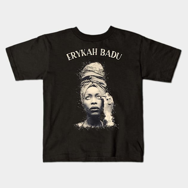 erykah badu Kids T-Shirt by Yopi